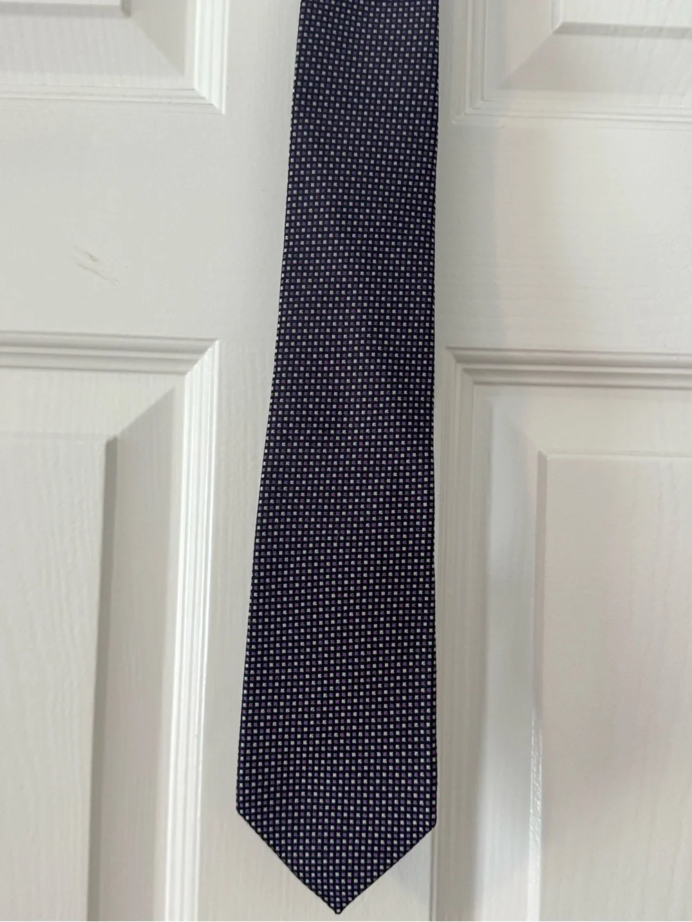 Banana Republic Purple Micro-Grid Men's Tie